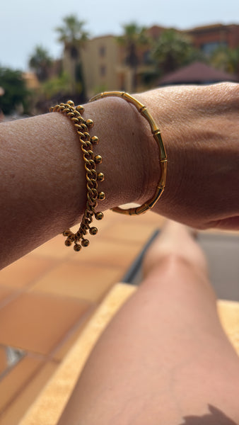 Bamboo Bangle - Gold