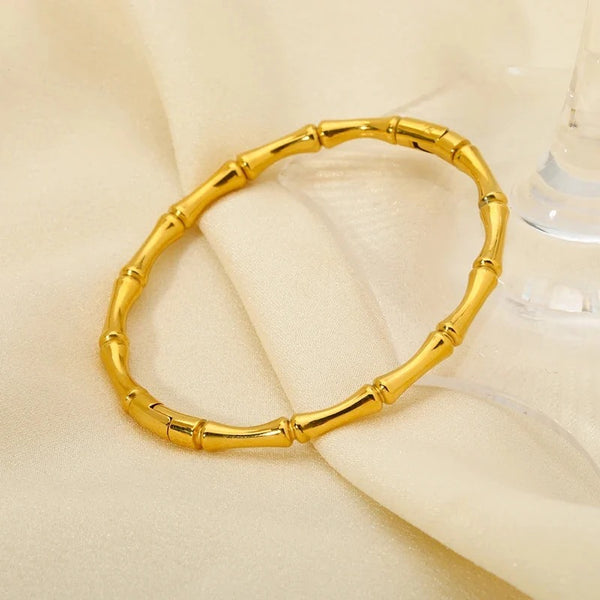 Bamboo Bangle - Gold