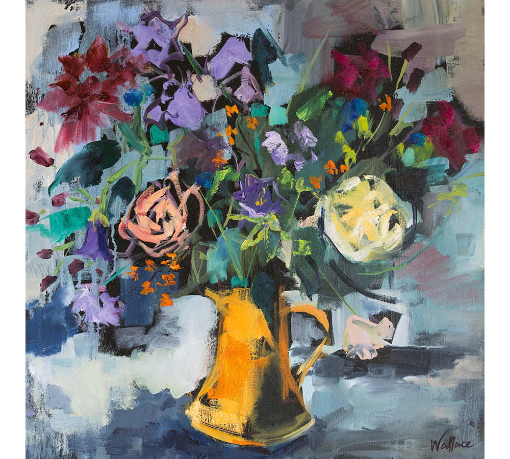 Petras Flowers in Orange Jug