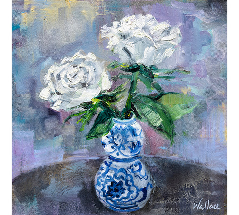 Yorkshire Roses in Chinese Vase Two