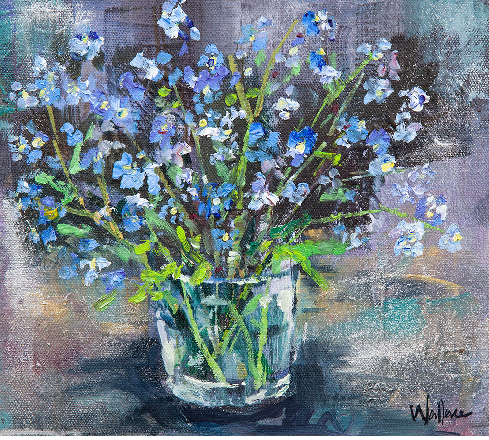 Forget Me Nots in Glass