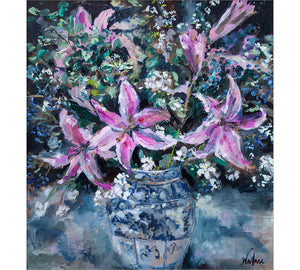 Lilies in Chinese Vase