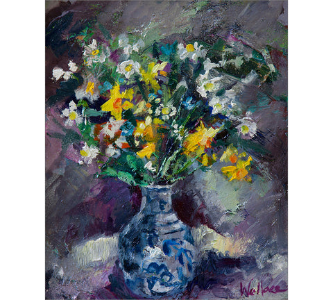Spring Flowers in Chinese Vase