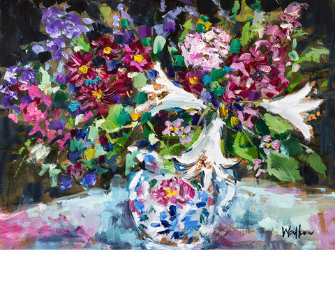 Study for Colourful Blooms in Antique Jug