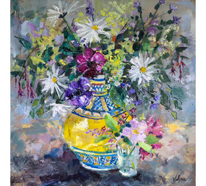 Summer Blooms in Chinese Vase