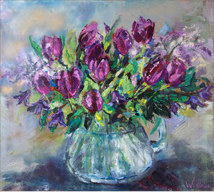 Tulips, Clematis and Lilac