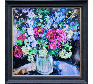 Peonies and Delphiniums